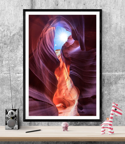 Antelope Canyon Colourful Cave WALL ART PRINT Poster Picture Wall Hanging