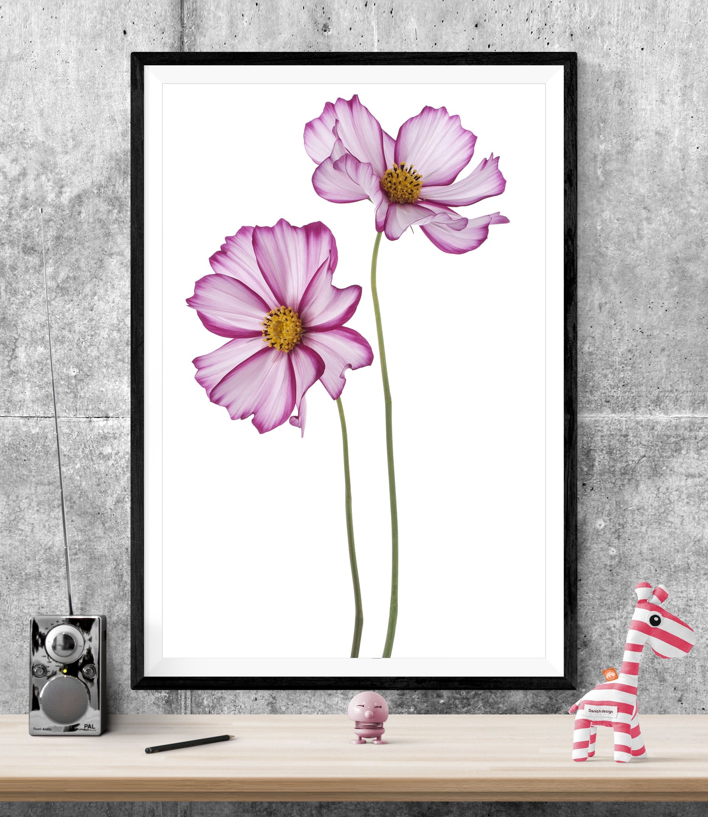 Pink Fuchsia Flowers WALL ART PRINT Poster Picture Wall Hanging
