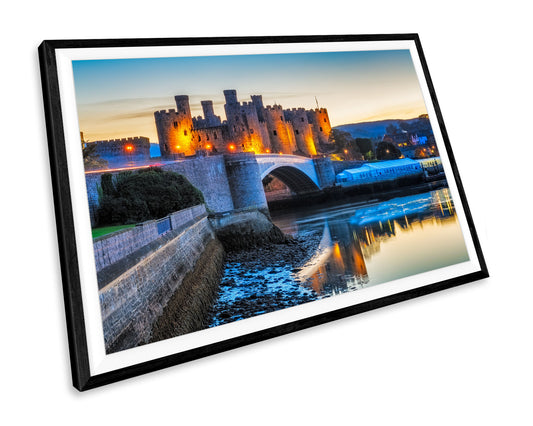 Conway Castle Wales Sunset Landmark WALL ART PRINT Poster Picture Wall Hanging