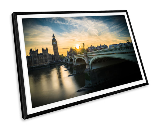 London Big Ben Sunset Landmark WALL ART PRINT Poster Picture Wall Hanging