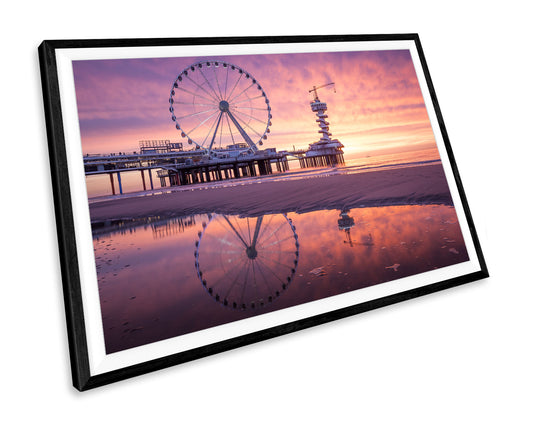 Ferris Wheel Pier Beach WALL ART PRINT Poster Picture Wall Hanging