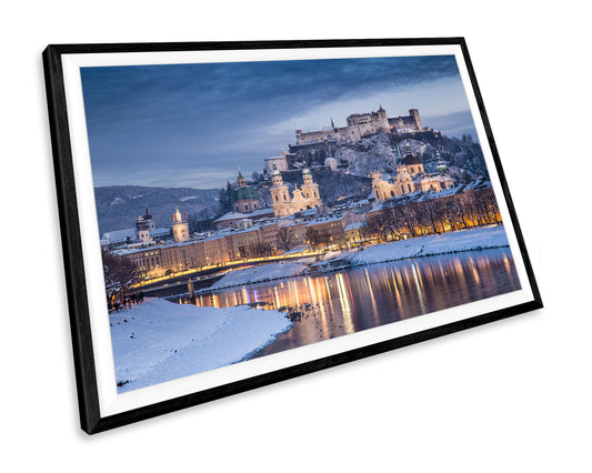 Austria Salzach River Dusk WALL ART PRINT Poster Picture Wall Hanging