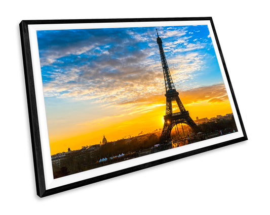 Sunset Paris Eiffel Tower WALL ART PRINT Poster Picture Wall Hanging