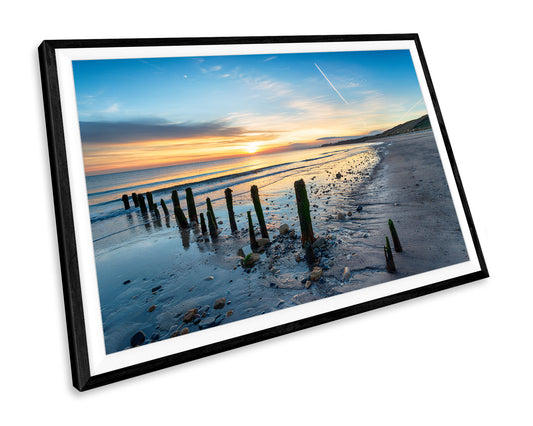 Whitby Beach Yorkshire Sunset WALL ART PRINT Poster Picture Wall Hanging