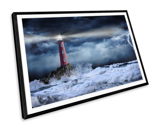 Lighthouse Seascape Bathroom WALL ART PRINT Poster Picture Wall Hanging