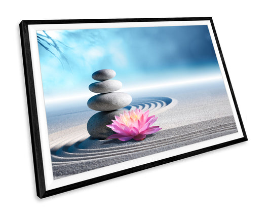Zen Stone Spa Bathroom WALL ART PRINT Poster Picture Wall Hanging