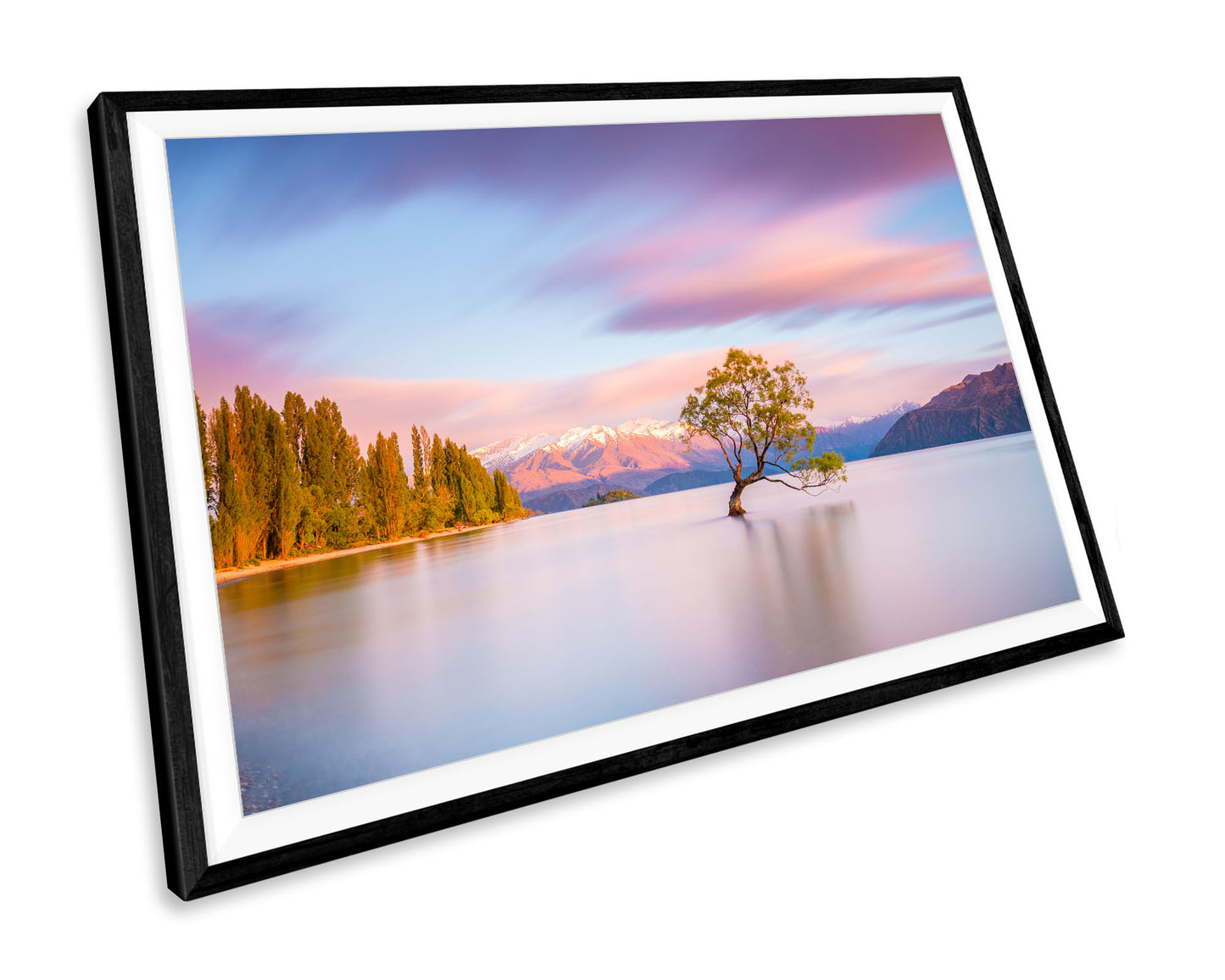 Wanaka Tree Lake Sunset New Zealand WALL ART PRINT Poster Picture Wall Hanging