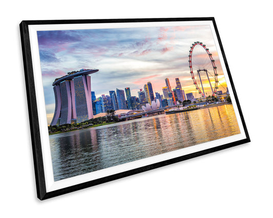 Singapore Skyline Sunset WALL ART PRINT Poster Picture Wall Hanging