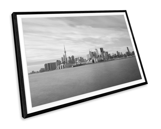 Black And White Toronto Skyline WALL ART PRINT Poster Picture Wall Hanging