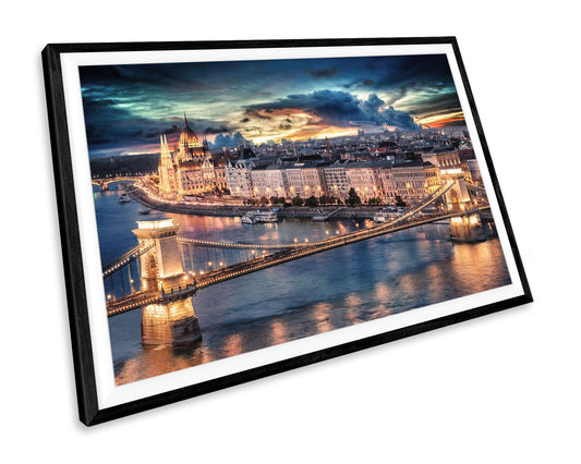 Budapest Hungary City Sunset WALL ART PRINT Poster Picture Wall Hanging