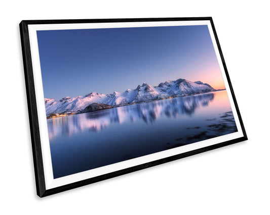 Norway Sunset Mountains WALL ART PRINT Poster Picture Wall Hanging