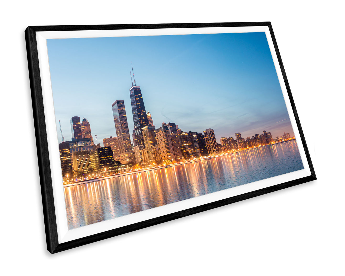Chicago Illinois Skyline Sunset WALL ART PRINT Poster Picture Wall Hanging