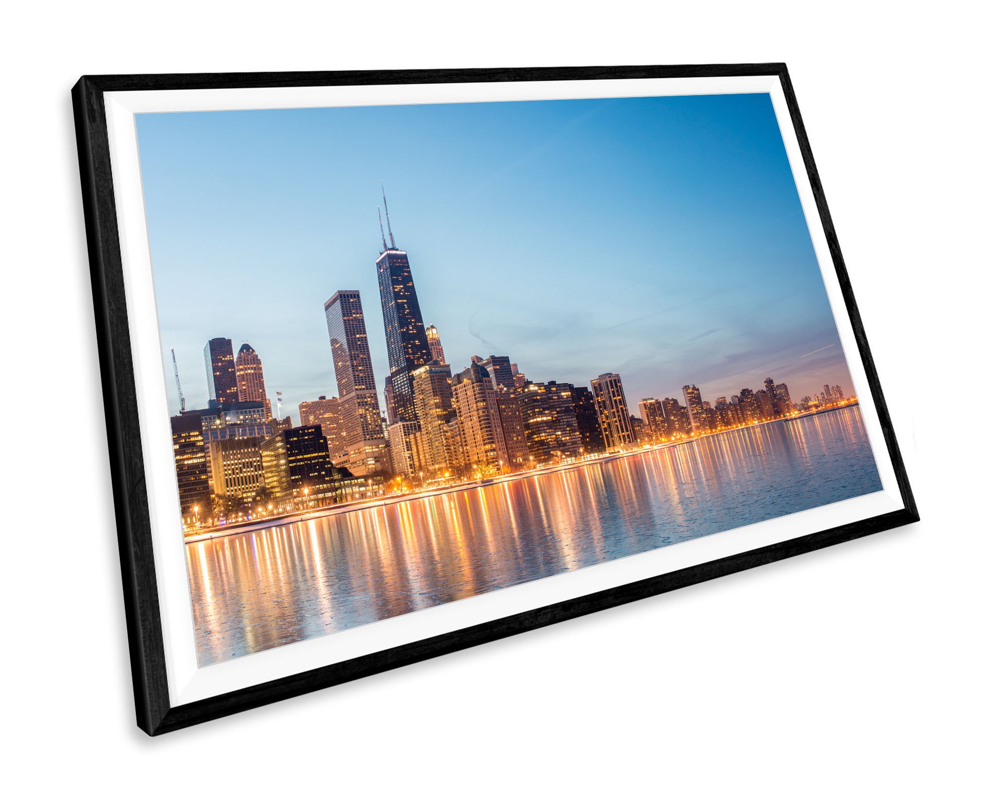 Chicago Illinois Skyline Sunset WALL ART PRINT Poster Picture Wall Hanging