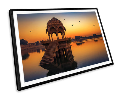 Temple Sunset India WALL ART PRINT Poster Picture Wall Hanging