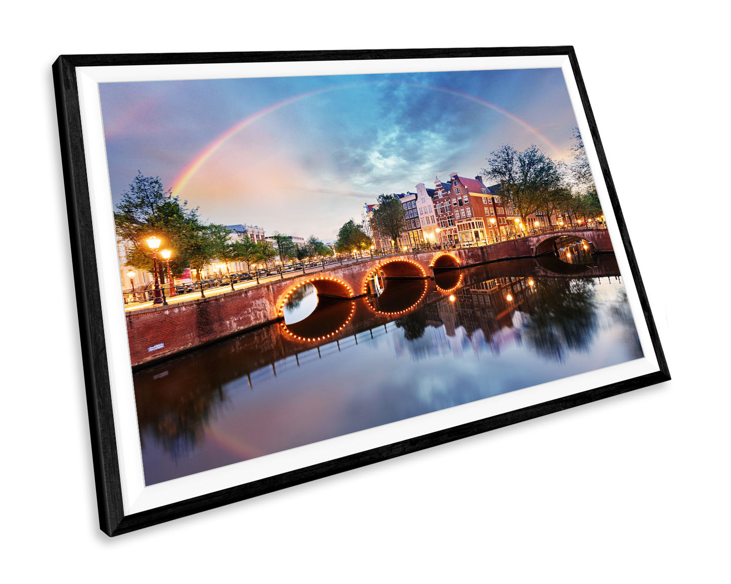 Amsterdam City Nightlights WALL ART PRINT Poster Picture Wall Hanging