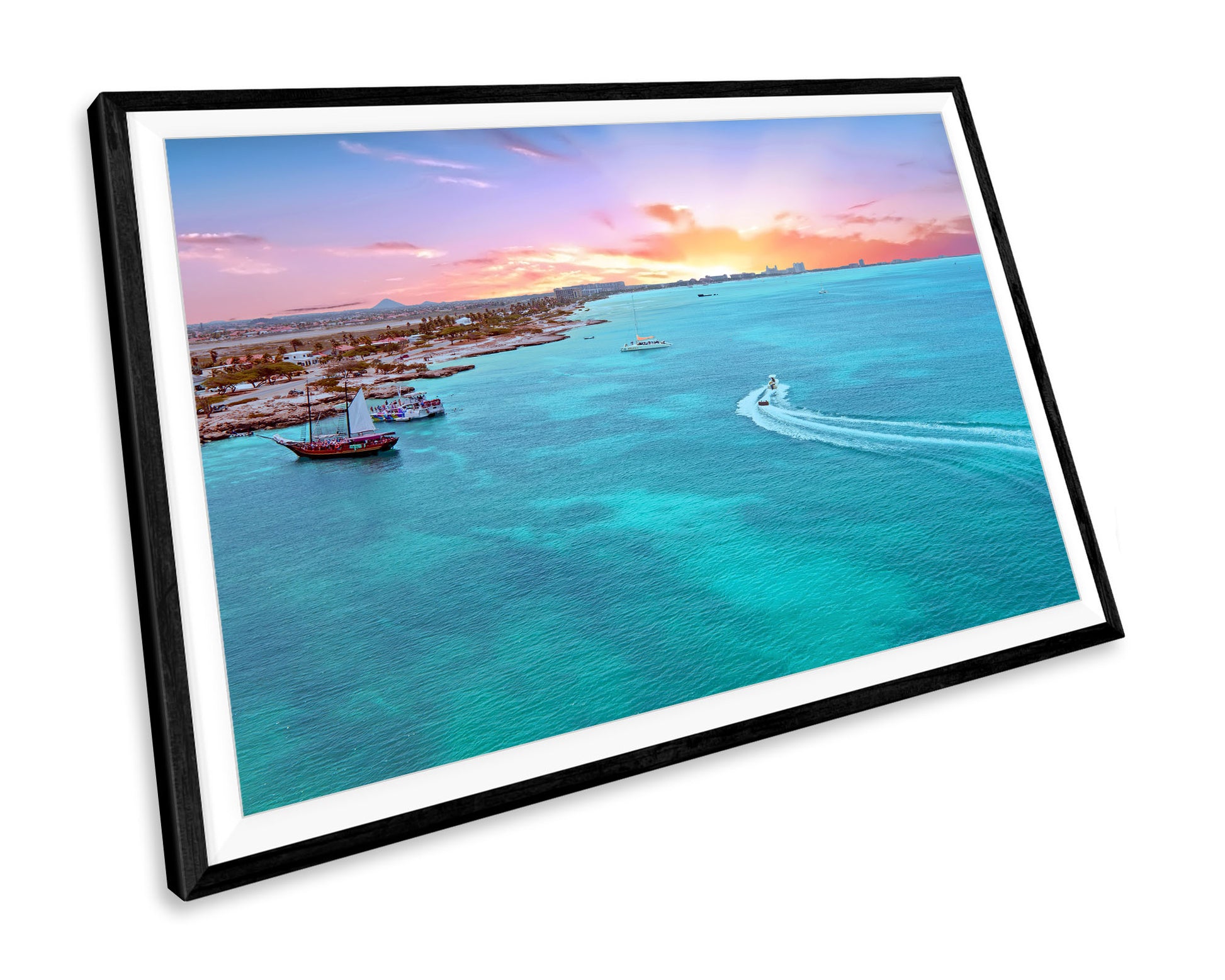 Aruba Caribbean Sea Sunset Landscape WALL ART PRINT Poster Picture Wall Hanging