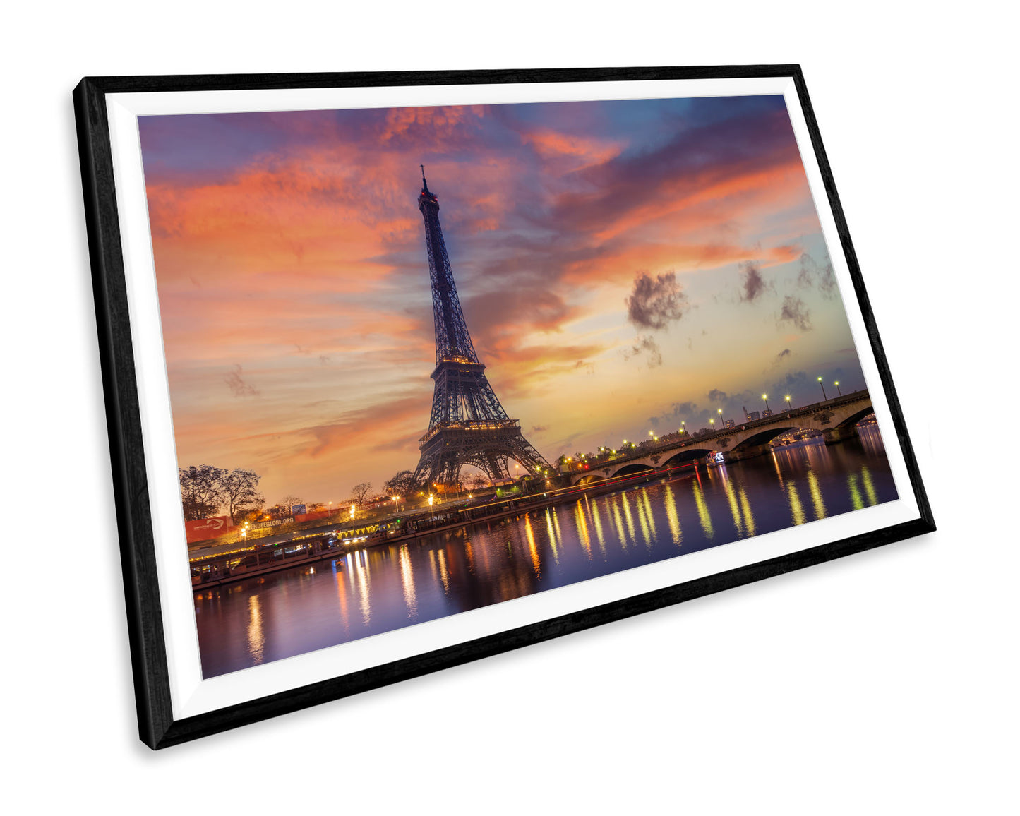 Eiffel Tower Paris France Sunset WALL ART PRINT Poster Picture Wall Hanging