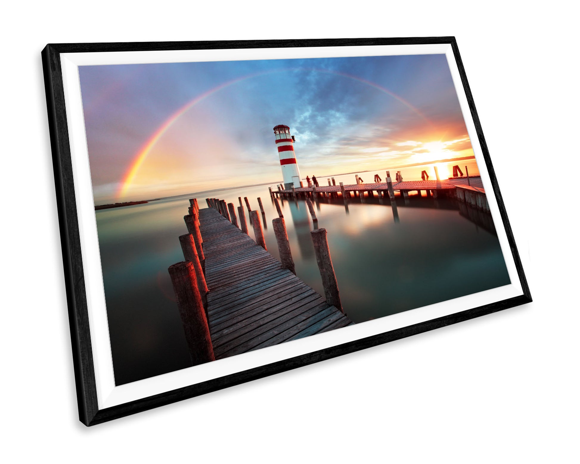 Lighthouse Pier Sunset WALL ART PRINT Poster Picture Wall Hanging