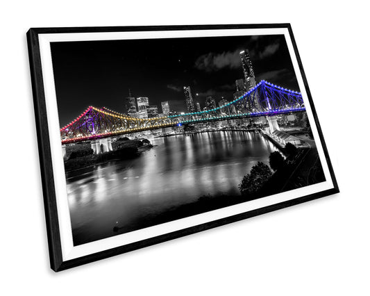 Brisbane Australia Bridge Cityscape WALL ART PRINT Poster Picture Wall Hanging