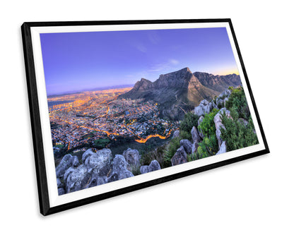 South Africa Cape Town Mountains Cityscape WALL ART PRINT Poster Picture Wall Hanging