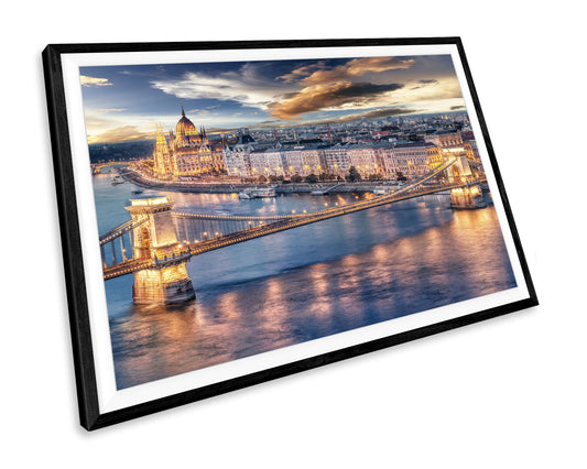 Hungary Budapest City Sunset WALL ART PRINT Poster Picture Wall Hanging