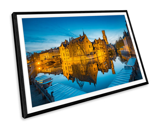 Brugge Belgium Sunset Urban City WALL ART PRINT Poster Picture Wall Hanging