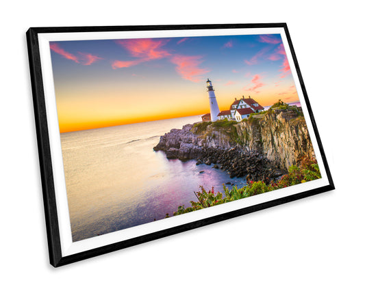 Lighthouse Sunset Bathroom WALL ART PRINT Poster Picture Wall Hanging