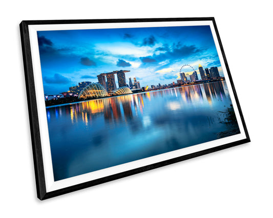 Singapore Skyline Sunset WALL ART PRINT Poster Picture Wall Hanging