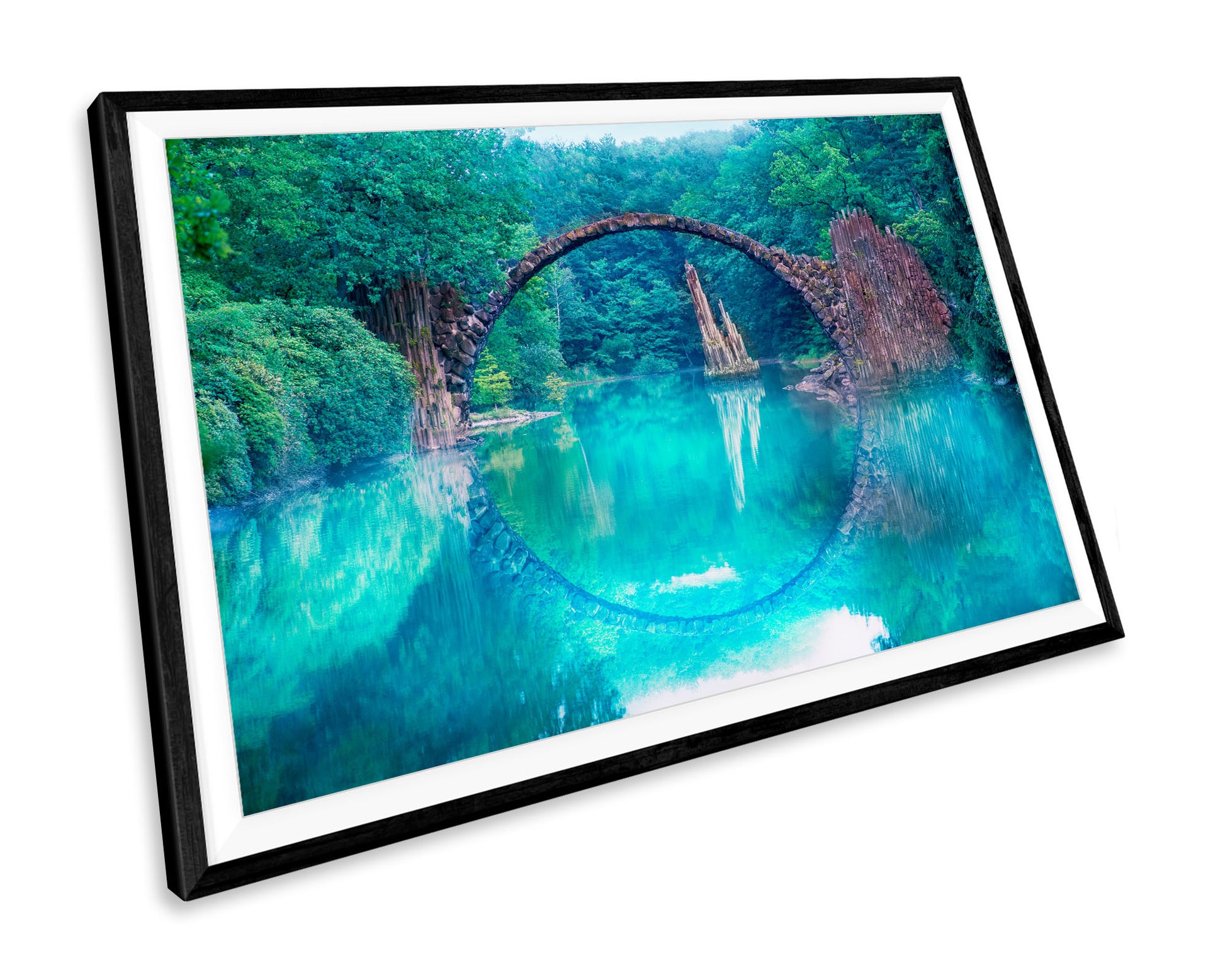 Bridge Forest Landscape Germany WALL ART PRINT Poster Picture Wall Hanging