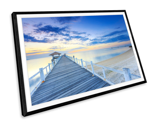 Pier Sunset Seascape WALL ART PRINT Poster Picture Wall Hanging