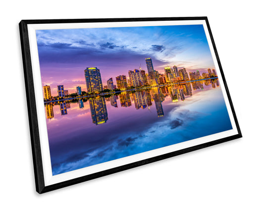 Miami Florida Skyline WALL ART PRINT Poster Picture Wall Hanging