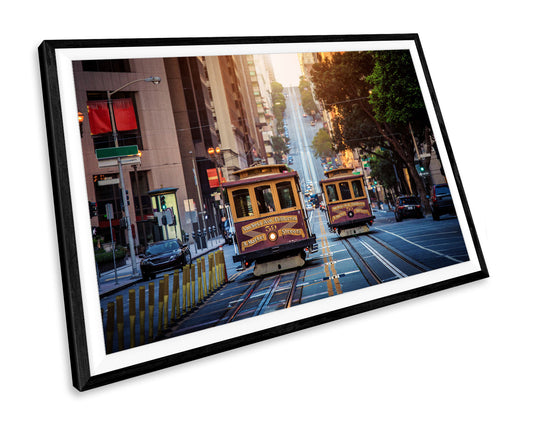 San Francisco Cable Cars Cityscape WALL ART PRINT Poster Picture Wall Hanging