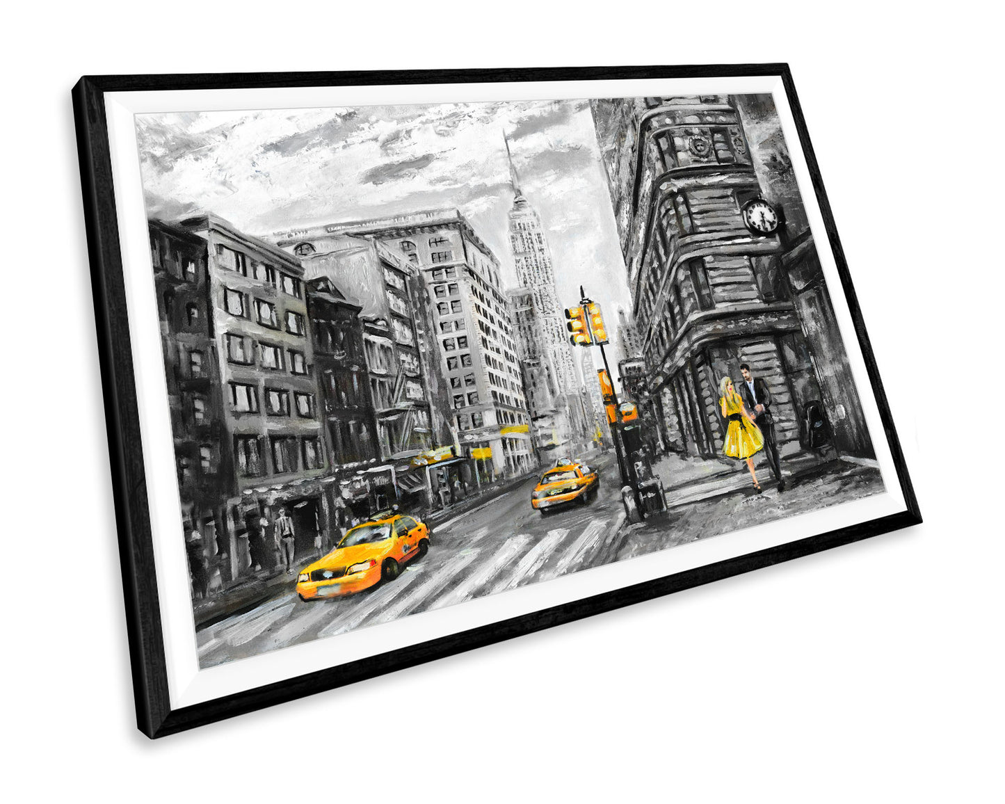 New York Yellow Taxi Painting Artwork WALL ART PRINT Poster Picture Wall Hanging