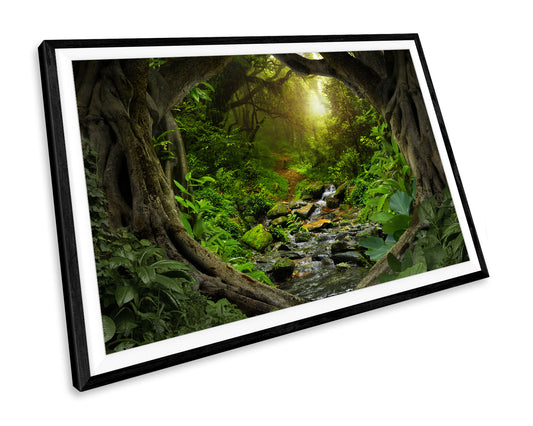 Forest Landscape Trees Stream WALL ART PRINT Poster Picture Wall Hanging