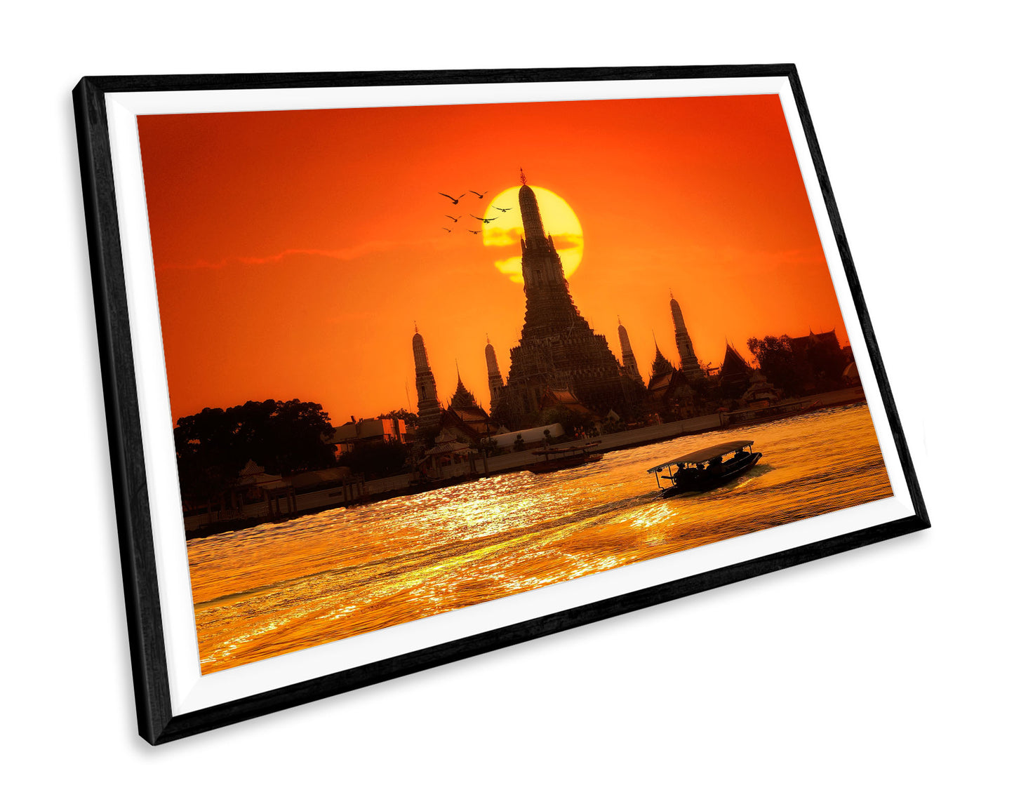 Bangkok Thailand Temple Sunset WALL ART PRINT Poster Picture Wall Hanging