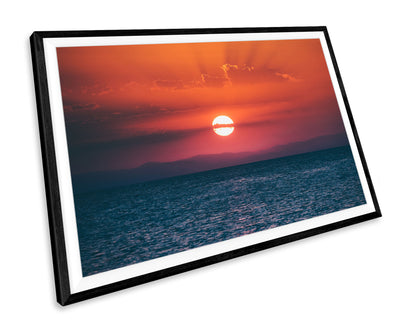 Sunset Ocean Seascape WALL ART PRINT Poster Picture Wall Hanging