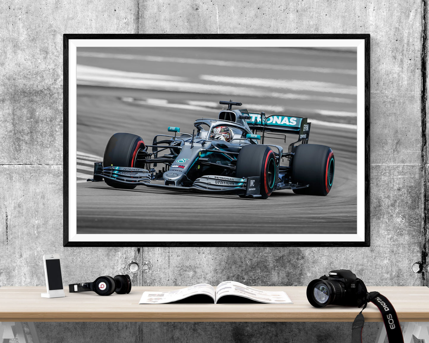 F1 Lewis Hamilton Racing Car WALL ART PRINT Poster Picture Wall Hanging