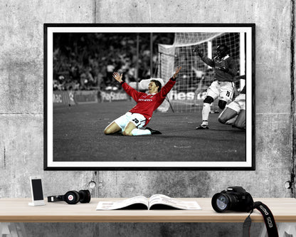 Ole Gunnar Solskjaer 1999 Champions League Final Goal Manchester United Football WALL ART PRINT Poster Picture Wall Hanging