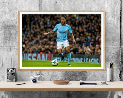 Raheem Sterling Man City Football WALL ART PRINT Poster Picture Wall Hanging