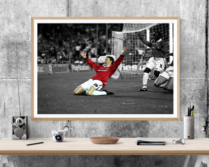 Ole Gunnar Solskjaer 1999 Champions League Final Goal Manchester United Football WALL ART PRINT Poster Picture Wall Hanging