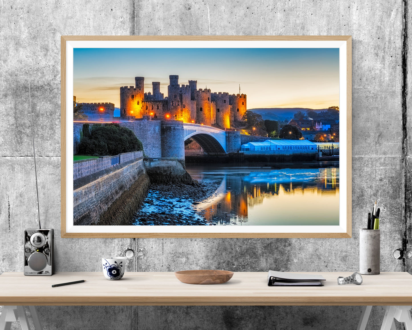 Conway Castle Wales Sunset Landmark WALL ART PRINT Poster Picture Wall Hanging