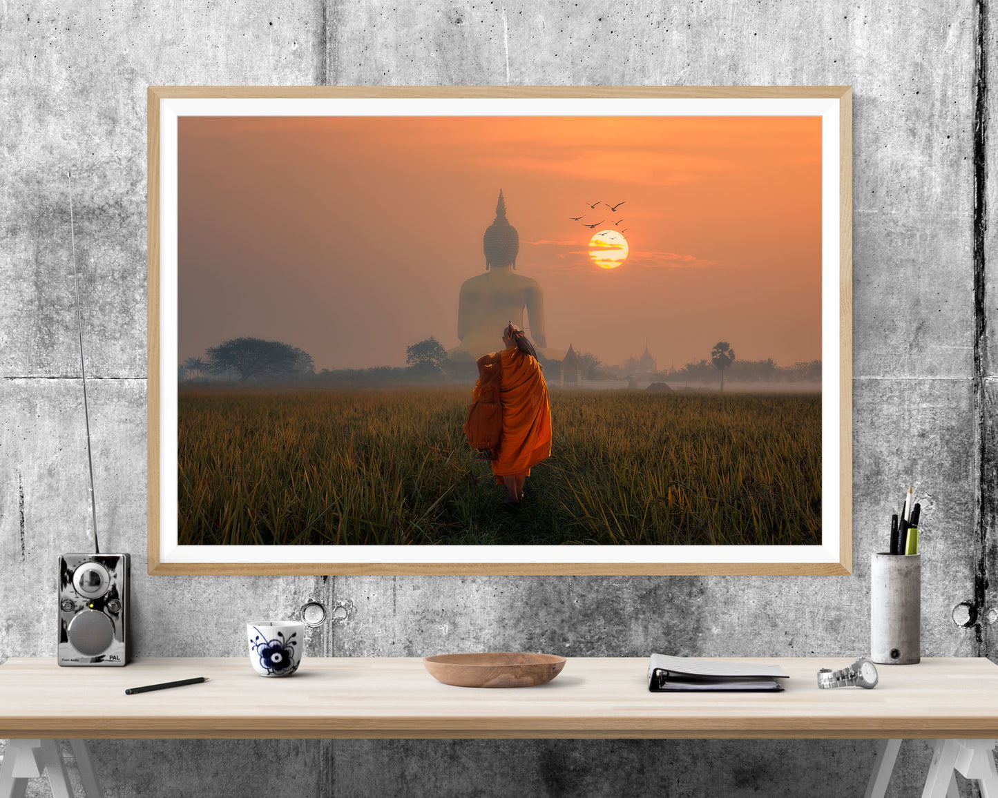 Big Buddha Temple Thailand Landmark WALL ART PRINT Poster Picture Wall Hanging