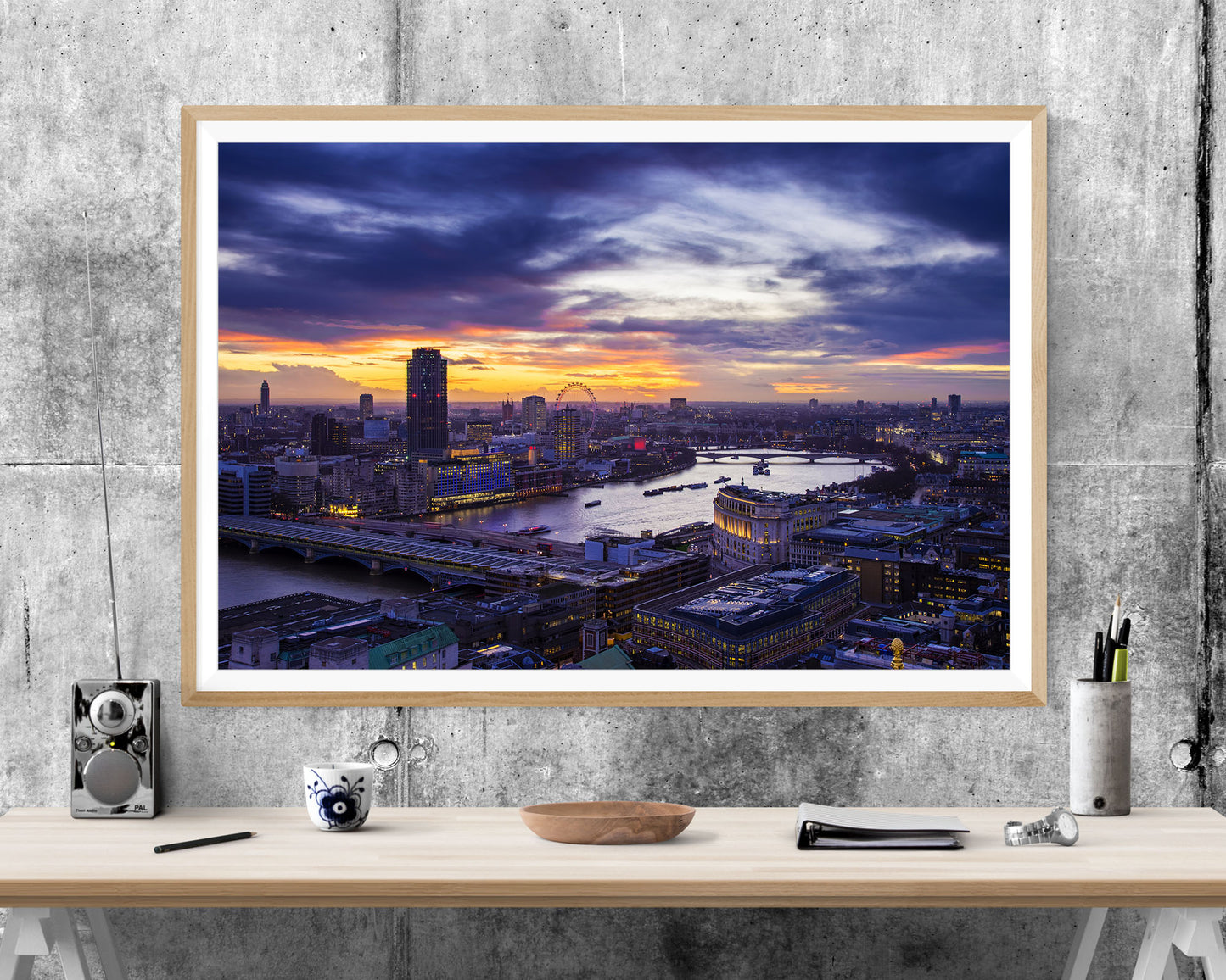 London Cityscape River Thames WALL ART PRINT Poster Picture Wall Hanging