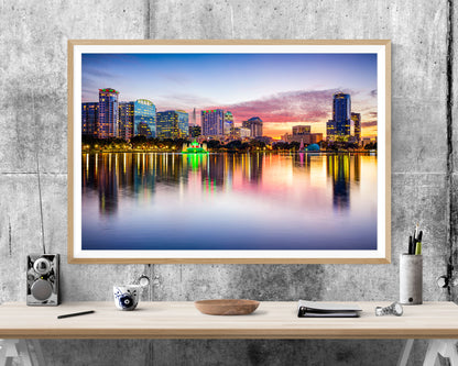 Orlando Florida Skyline Cityscape WALL ART PRINT Poster Picture Wall Hanging