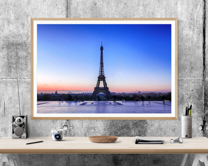 Eiffel Tower Paris Sunset WALL ART PRINT Poster Picture Wall Hanging