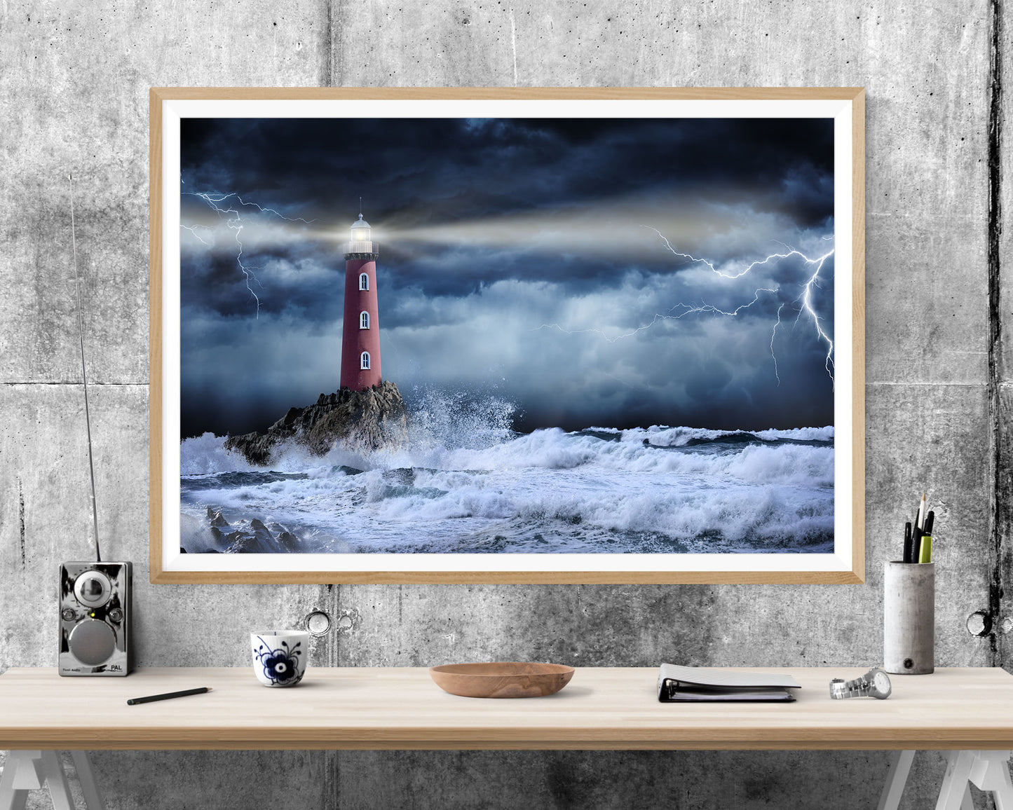 Lighthouse Seascape Bathroom WALL ART PRINT Poster Picture Wall Hanging