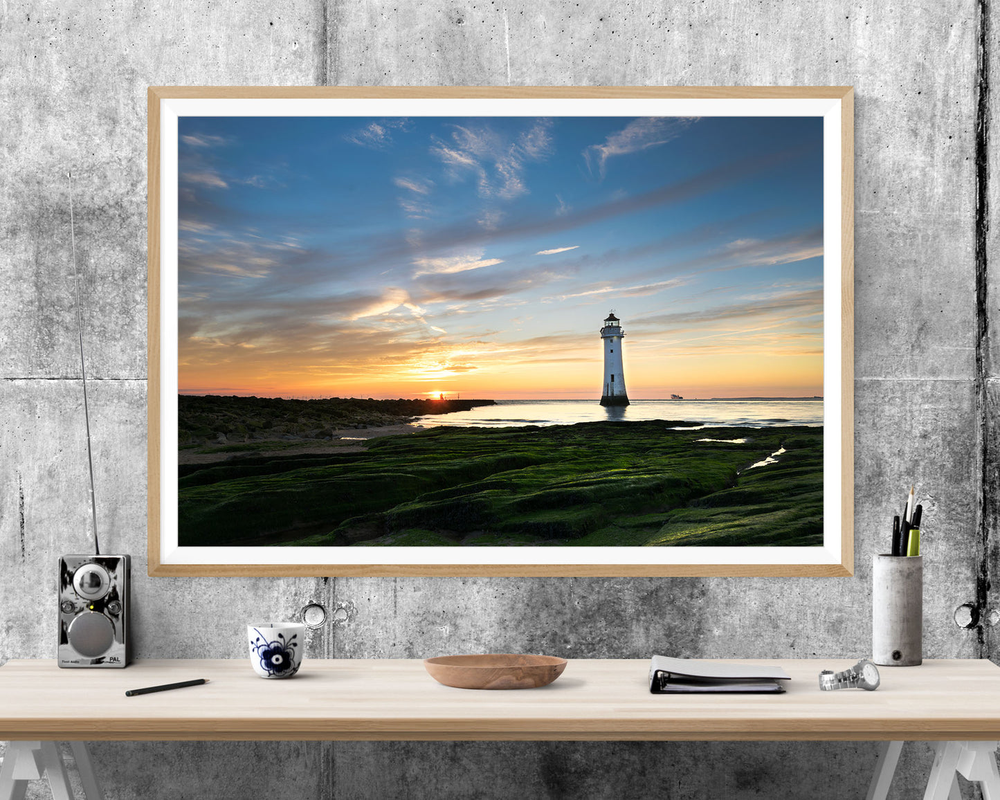 Lighthouse River Mersey Liverpool WALL ART PRINT Poster Picture Wall Hanging