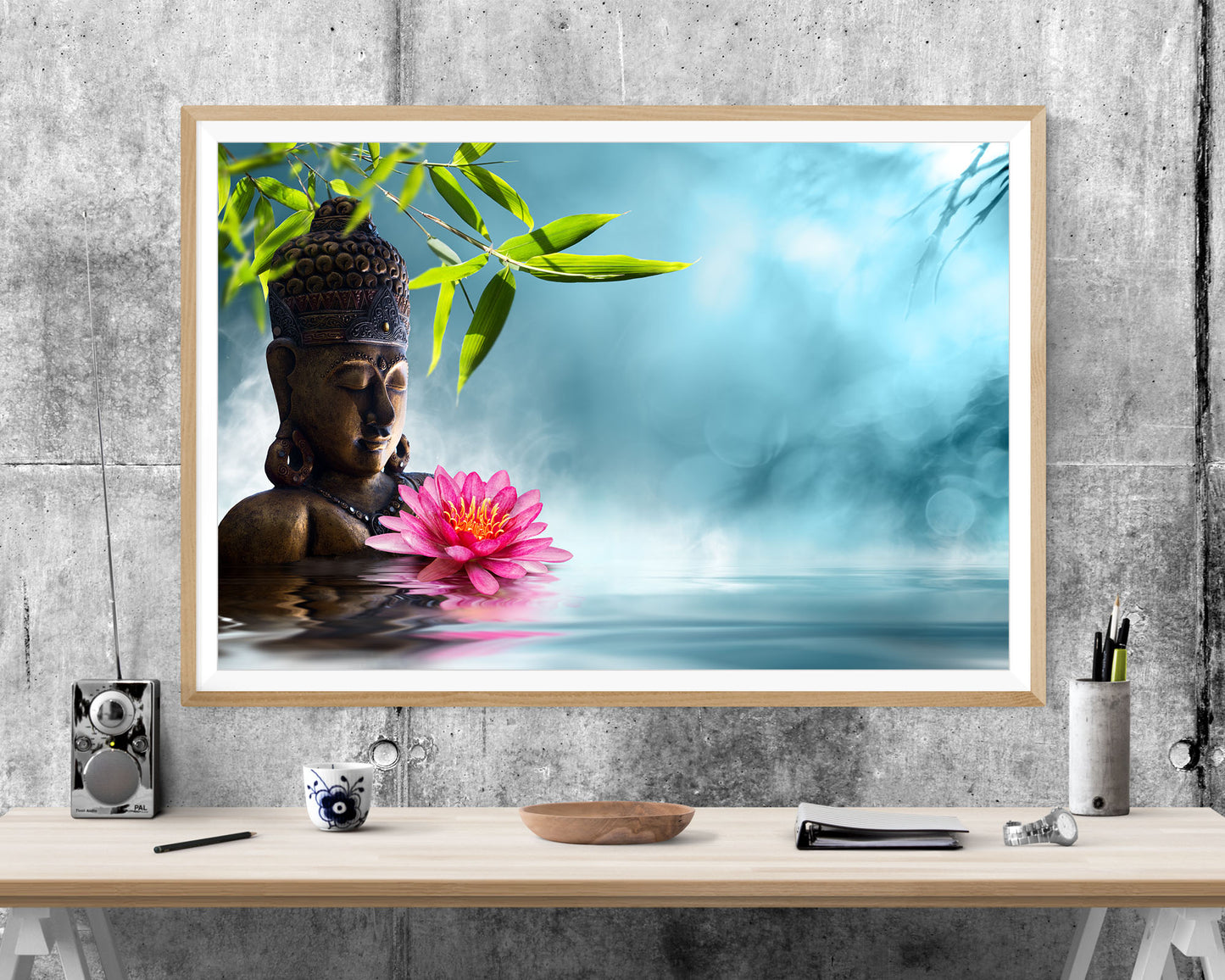 Buddha Zen Pink WALL ART PRINT Poster Picture Wall Hanging