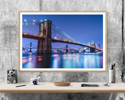 Brooklyn Bridge Landmark WALL ART PRINT Poster Picture Wall Hanging