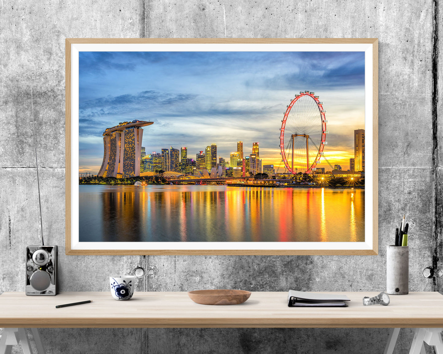 Singapore Sunset WALL ART PRINT Poster Picture Wall Hanging